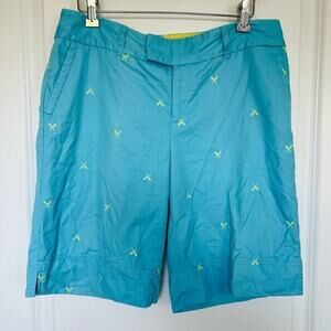 Lilly Pulitzer White Label Vintage Palm Beach Fit Embroidered Paddles Shorts